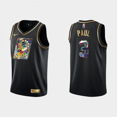 Maglia NBA Phoenix Suns Chris Paul 3 Nike 2021-22 Nero Golden Edition 75th Anniversary Diamond Swingman - Uomo